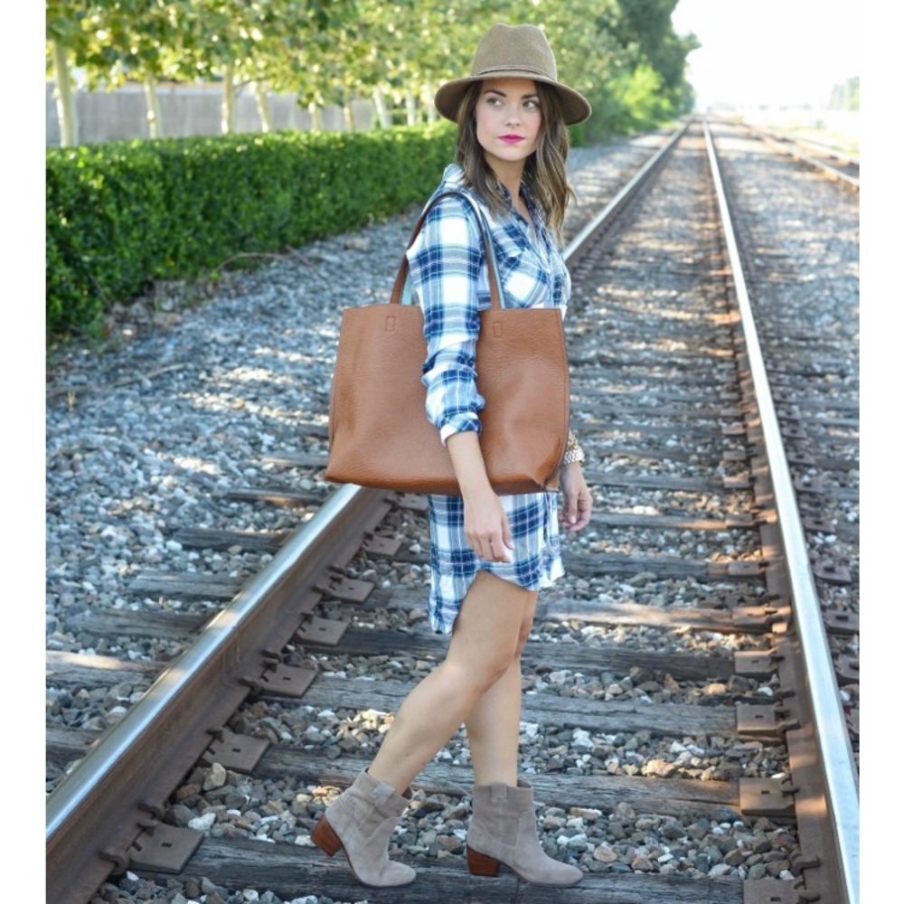 Reversible Vegan Leather tote